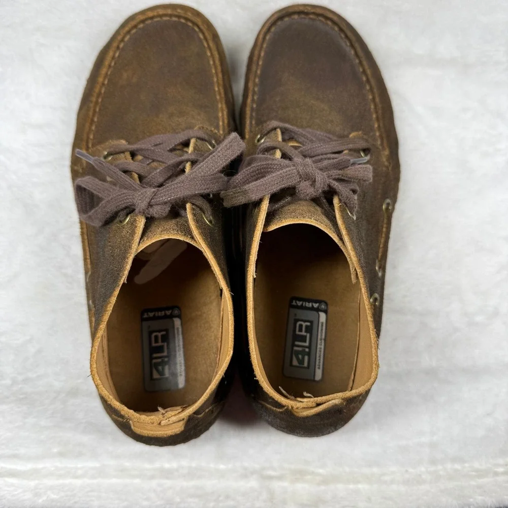 Ariat Spitfire Mens Brown Leather Moc Toe Chukka Boots 4LR Cushioning 8.5D